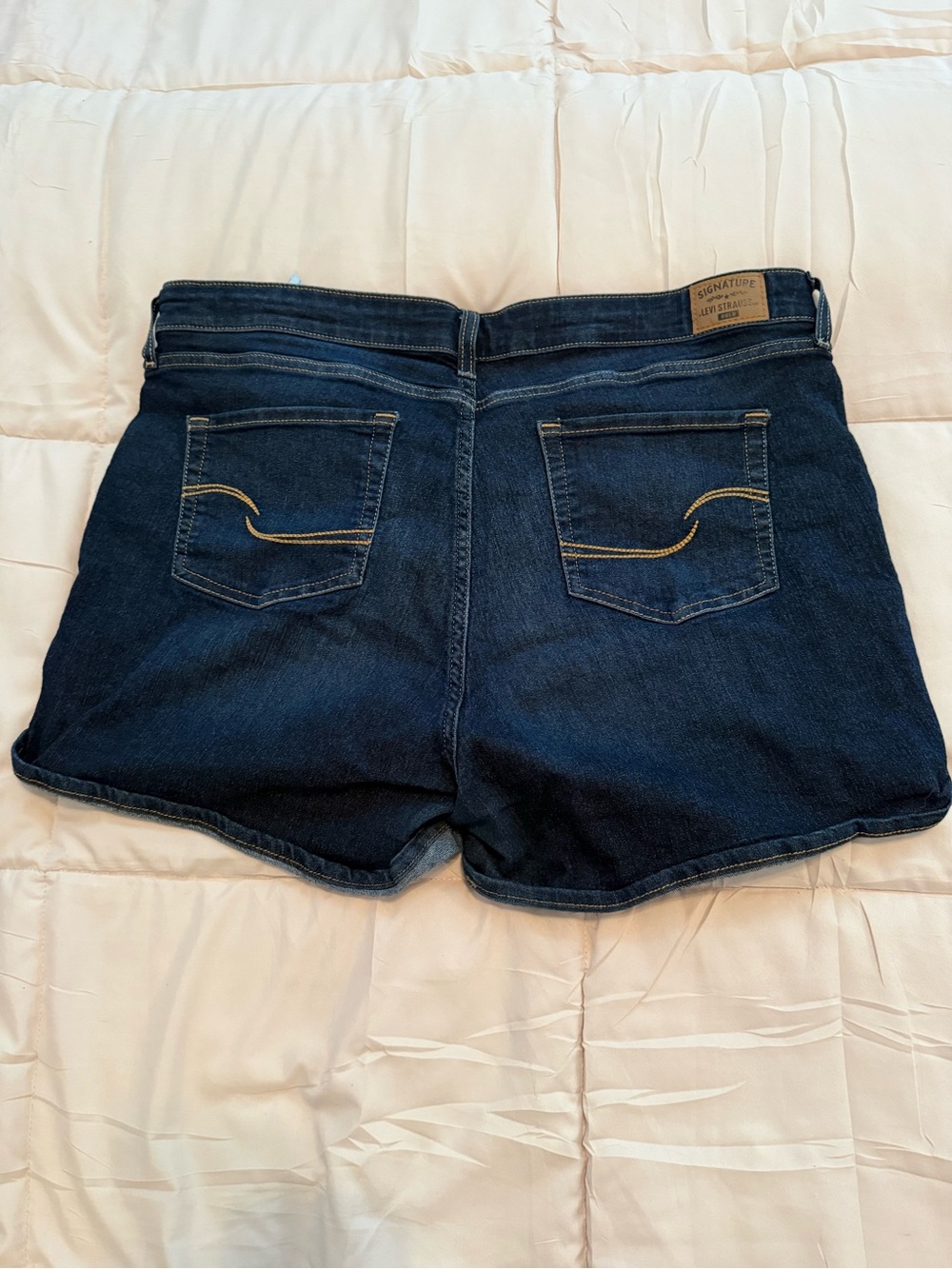 Signature by Levi Strauss Dark Blue Denim Shorts